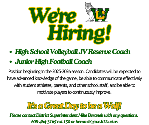 We're Hiring Poster