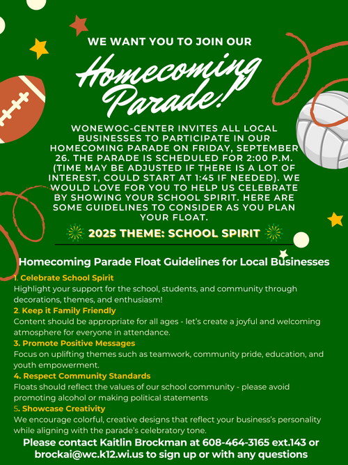 Join our homecoming parade
