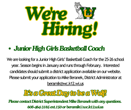 We're Hiring Poster
