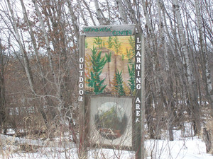 outdoor learning area sign